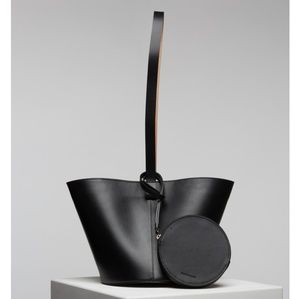 Building Block Black Short Basket Tote